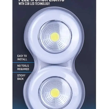 Wireless Peel n Stick Lights with COB LED Technology 2pk--Brillar
