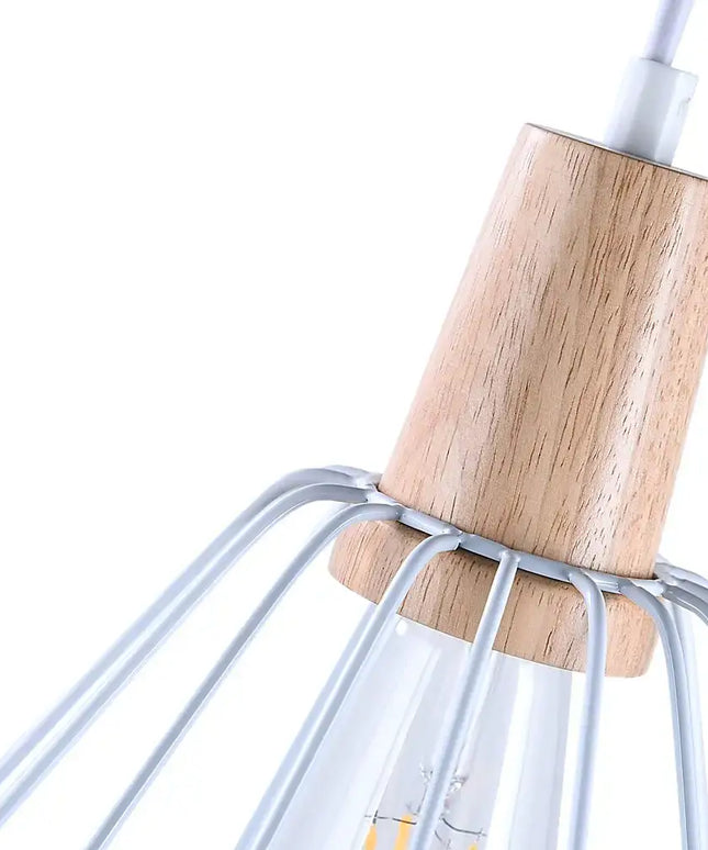 Wood Pendant Light Bar White Lamp Kitchen Modern Ceiling Lighting-Home & Garden > Lighting-Koala Lamps and Lighting