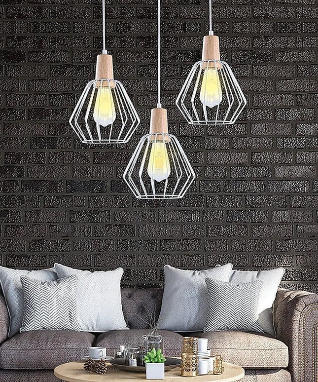 Wood Pendant Light Bar White Lamp Kitchen Modern Ceiling Lighting-Home & Garden > Lighting-Koala Lamps and Lighting