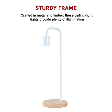 Wood Pendant Light Bar White Lamp Kitchen Modern Ceiling Lighting-Home & Garden > Lighting-Koala Lamps and Lighting