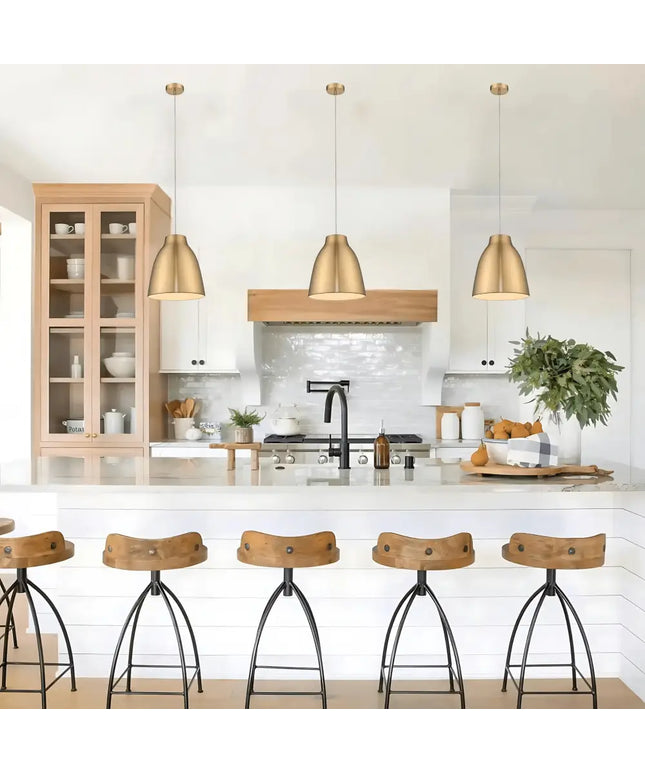 Zoey 260 Brushed Brass Pendant