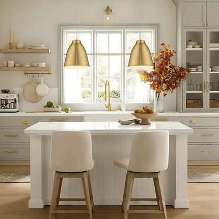 Zoey 400 Brushed Brass Pendant