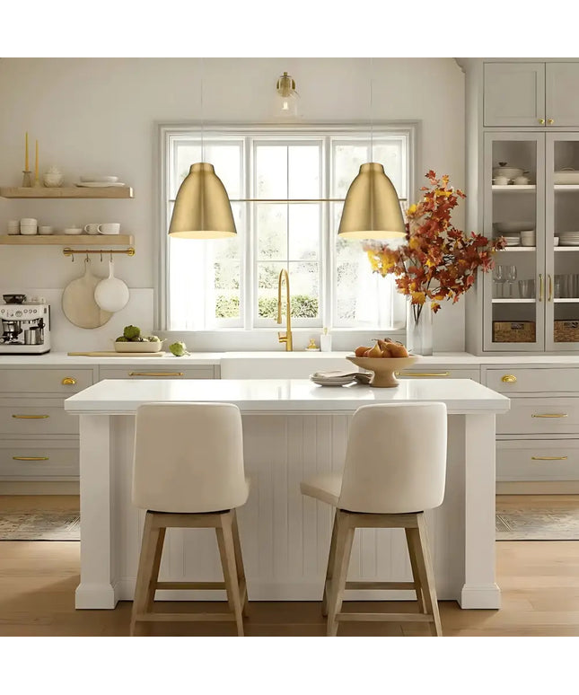 Zoey 400 Brushed Brass Pendant