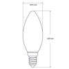 4W 12 Volt DC/AC Candle Dimmable LED Bulb (E14) Clear in Warm White-Candle Bulbs-Liquidleds