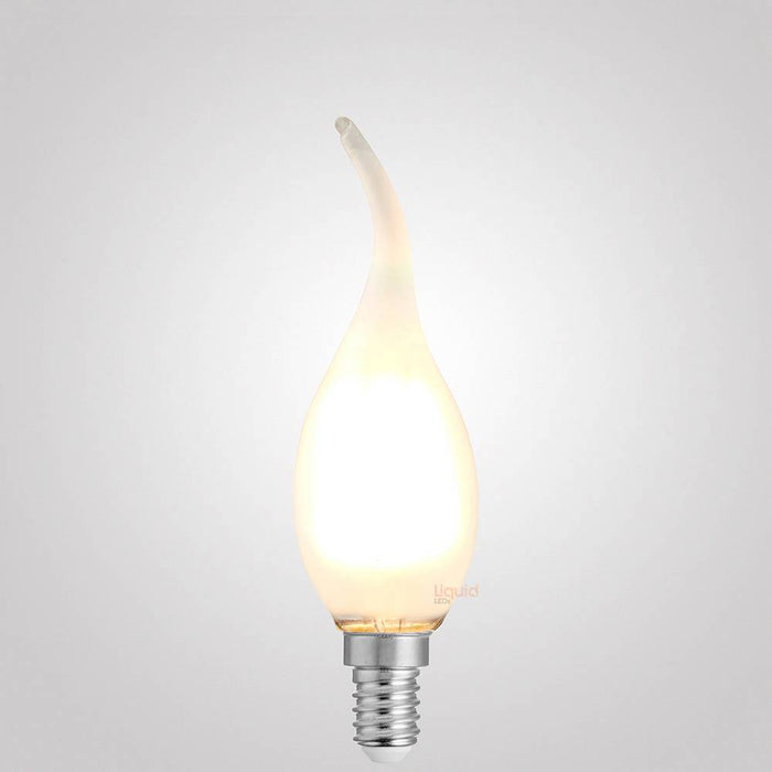 4W Flame Tip Candle Dimmable LED Bulb (E14) Frost in Warm White-Candle Bulbs-Liquidleds