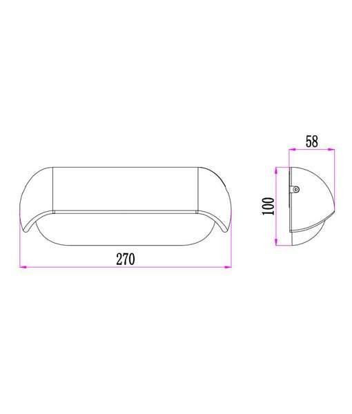 Aken 13W LED Exterior Surface Mounted Wall Light White - AKEN2-Exterior Wall Lights-CLA Lighting