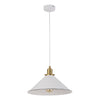 Cerema Coolie White with Antique Brass & Black Highlight Pendant Lights-Pendant Light-CLA Lighting