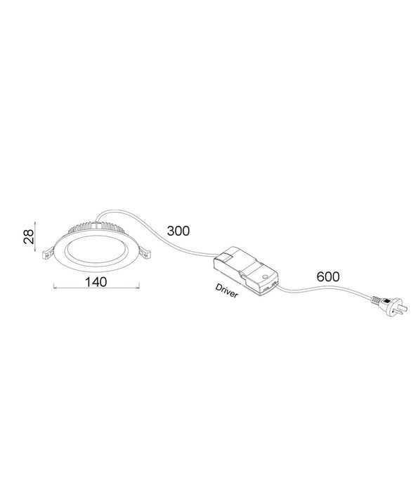 CLA COSMOTRI - 15W Tri-CCT Dimmable Fixed White Downlights 140mm cut out CLA Lighting, LED Downlight, cla-cosmotri-15w-tri-cct-dimmable-fixed-white-downlights-140mm-cut-out