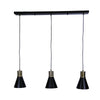 Como 3 Light Pendant Antique Brass & Black - OL67513AB-Island Pendant Lights-Oriel Lighting