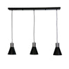 Como 3 Light Pendant Brushed Chrome & Black - OL67513BC-Island Pendant Lights-Oriel Lighting