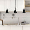 Como 3 Light Pendant Brushed Chrome & Black - OL67513BC-Island Pendant Lights-Oriel Lighting