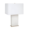 Dominique Alabaster Table Lamp - White--Cafe Lighting and Living