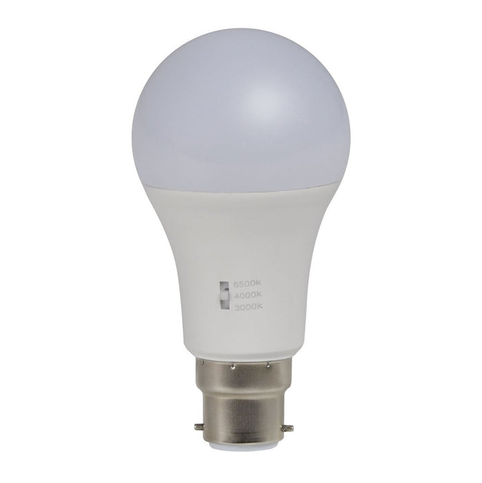 Domus KEY GLS TRIO - 12W LED Dimmable Tri-Colour GLS Shape Frosted Globe - B22/E27-GLOBES-Domus