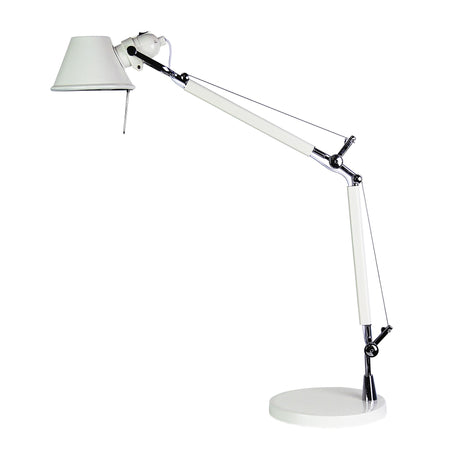 Forma Adjustable Desk Lamp White-TABLE AND FLOOR LAMPS-Oriel