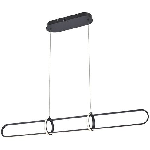 Lexington Linear TriColour Selectable Matte Black LED Pendant-Pendant Light-Qzao