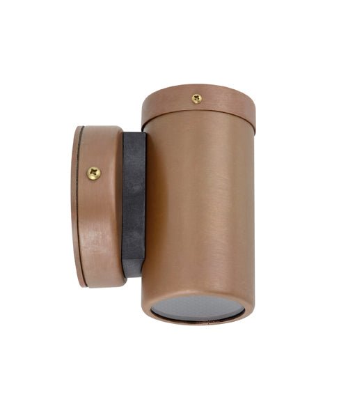 MR16 12V Exterior Single Fixed Wall Pillar Light Aged Copper IP54 - PM1FCECA-Exterior Wall Lights-CLA Lighting