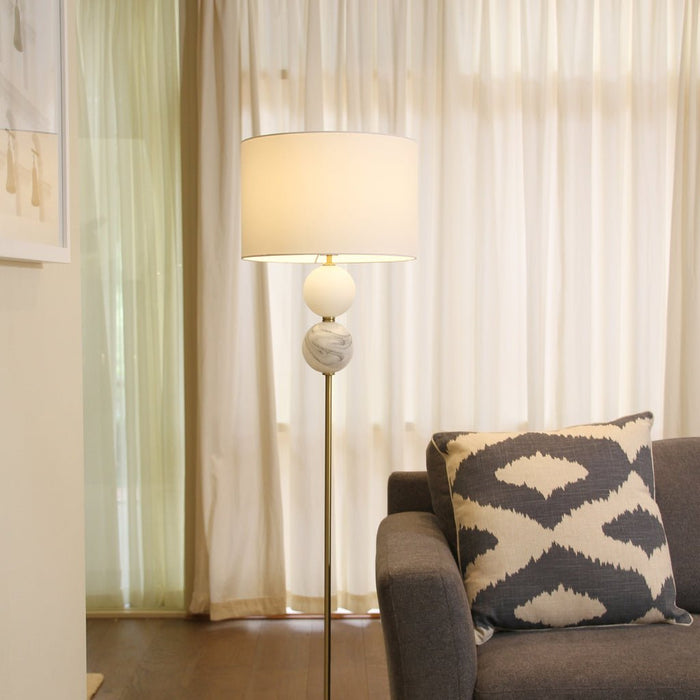 Murano 1 Light Floor Lamp Brass - LL-27-0206BS-Floor Lamps-Lexi Lighting