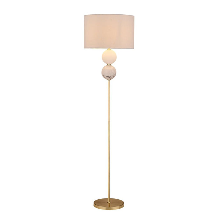 Murano 1 Light Floor Lamp Brass - LL-27-0206BS-Floor Lamps-Lexi Lighting