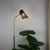Perfo 1 Light Floor Lamp Black & Brass - SL98833AB-Floor Lamps-Oriel Lighting