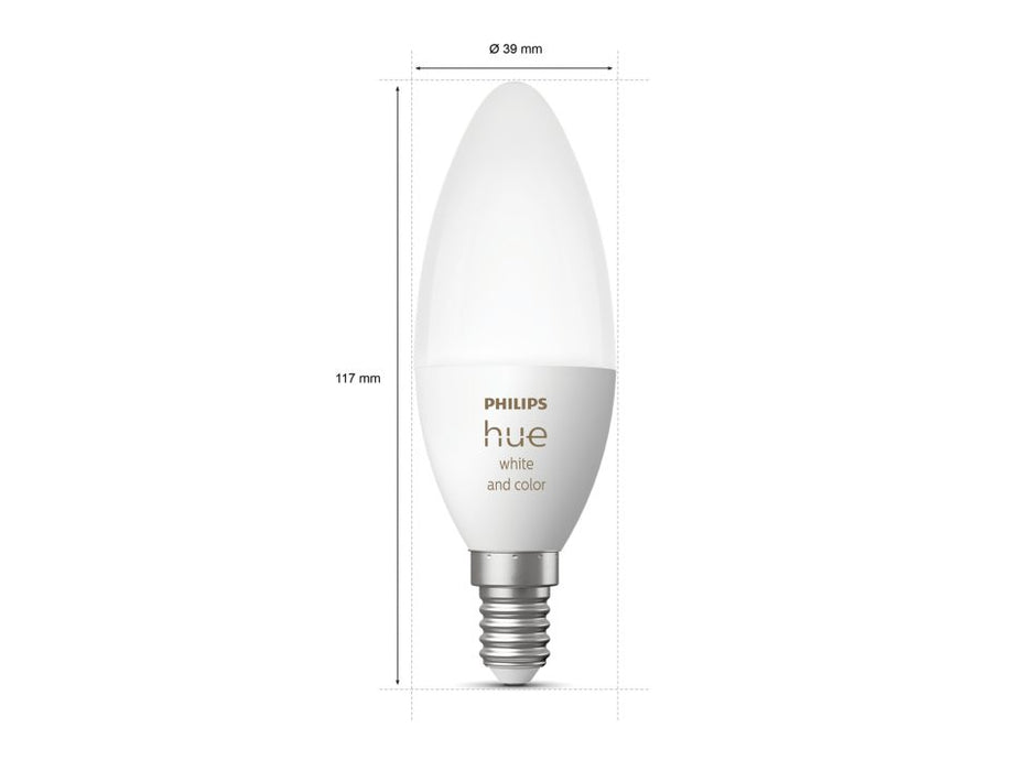 Philips Hue E14 Candle Globe - Colour-HUE Globes-Philips Hue