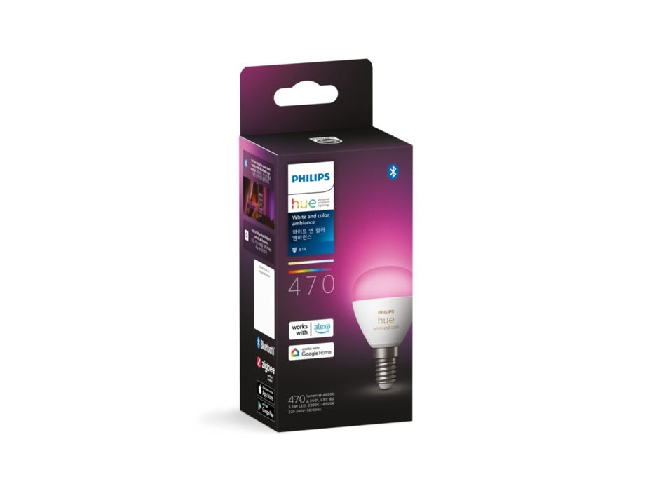 Philips Hue E14 Luster Candle Globe - Colour--COPY