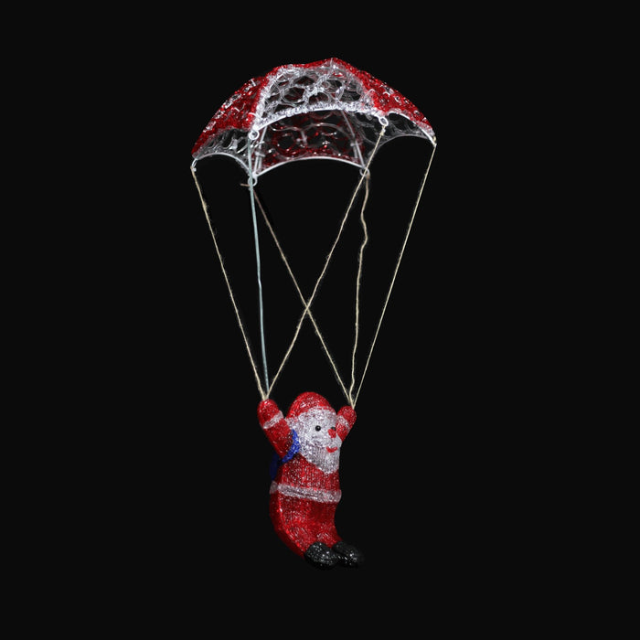 Acrylic Parachuting Santa - H60cm (Alternative’s available)-Christmas Figure-Lexi Lighting