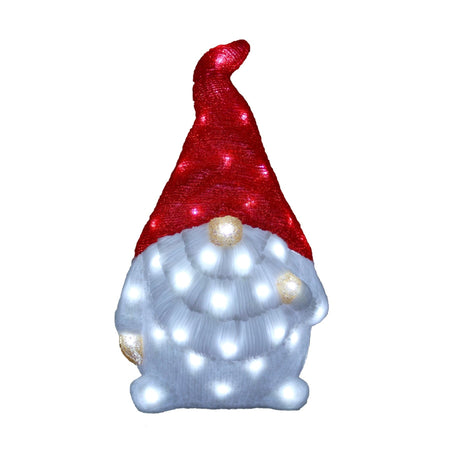 Acrylic Red Santa Gonk - H50cm-Christmas Figure-Lexi Lighting