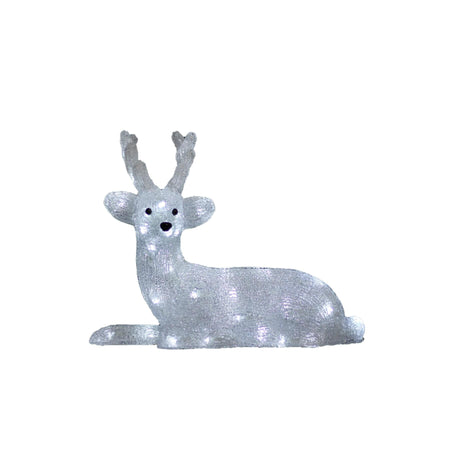 Acrylic Sitting Reindeer - H46cm-Christmas Figure-Lexi Lighting