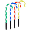 Solar Power Set of 4 Small Candy Cane - 2 Colour Options-Christmas Path Light-Lexi Lighting