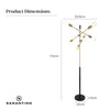 Sarantino 6-Light Metal Sputnik Floor Lamp-Home & Garden > Lighting-Koala Lamps and Lighting