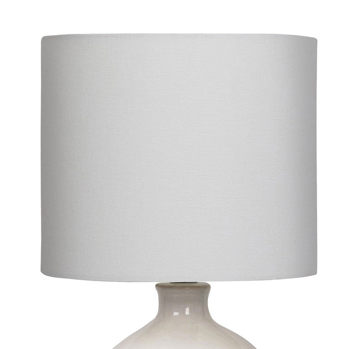 Sarantino Ceramic Table Lamp In Cream-Home & Garden > Lighting-Koala Lamps and Lighting