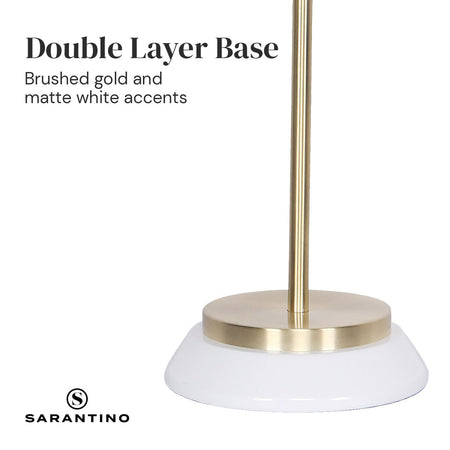 Sarantino Electric Reading Light Table Lamp Brass Finish - White-Home & Garden > Lighting-Koala Lamps and Lighting