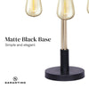 Sarantino Exposed Bulb Industrial Table Lamp-Home & Garden > Lighting-Koala Lamps and Lighting