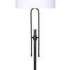 Sarantino Height-Adjustable Metal Floor Lamp Matte Black-Home & Garden > Lighting-Koala Lamps and Lighting