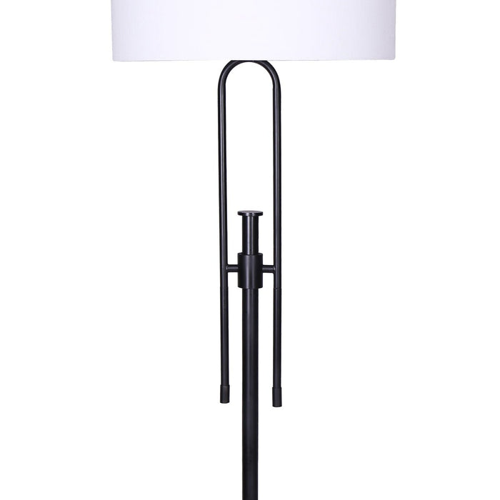 Sarantino Height-Adjustable Metal Floor Lamp Matte Black-Home & Garden > Lighting-Koala Lamps and Lighting