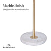 Sarantino Marble & Metal End Table Top Floor Lamp-Home & Garden > Lighting-Koala Lamps and Lighting