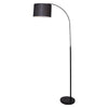 Sarantino Metal Arc Arm Floor Lamp Shade Black-Home & Garden > Lighting-Koala Lamps and Lighting