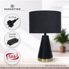 Sarantino Metal Table Lamp in Black and Gold-Home & Garden > Lighting-Koala Lamps and Lighting