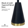 Sarantino Metal Table Lamp in Black and Gold-Home & Garden > Lighting-Koala Lamps and Lighting