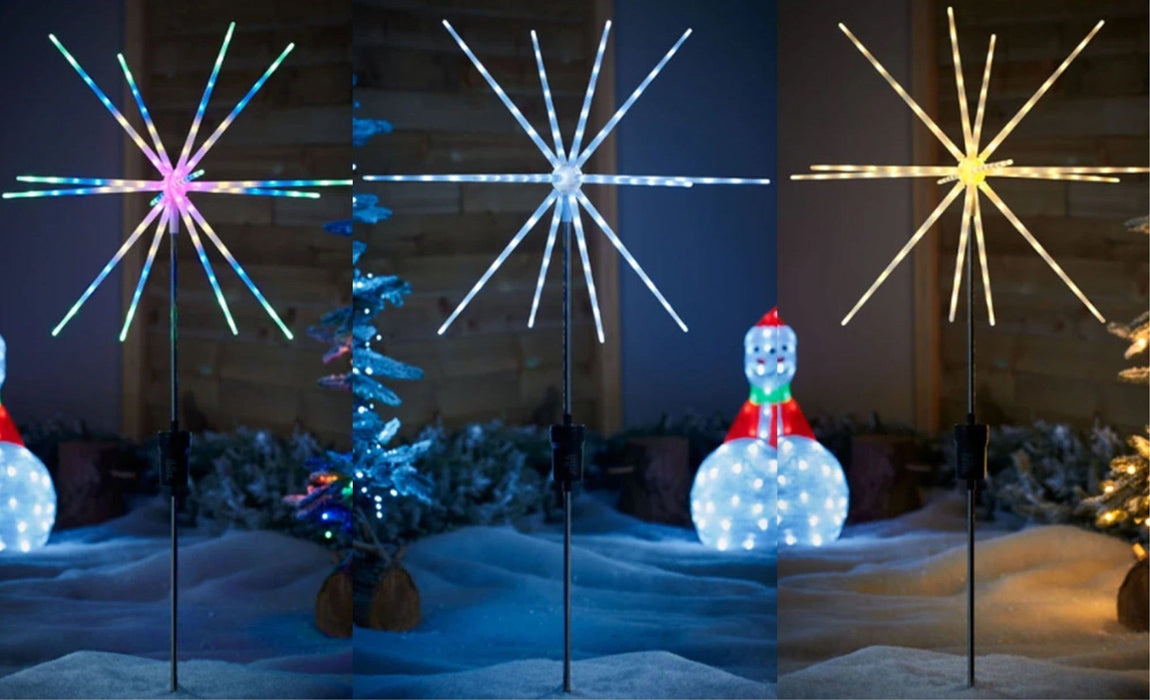 Solar christmas shop pathway stakes