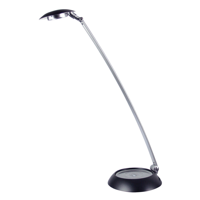 Techno 6w LED Desk Lamp Silver-TABLE AND FLOOR LAMPS-Oriel