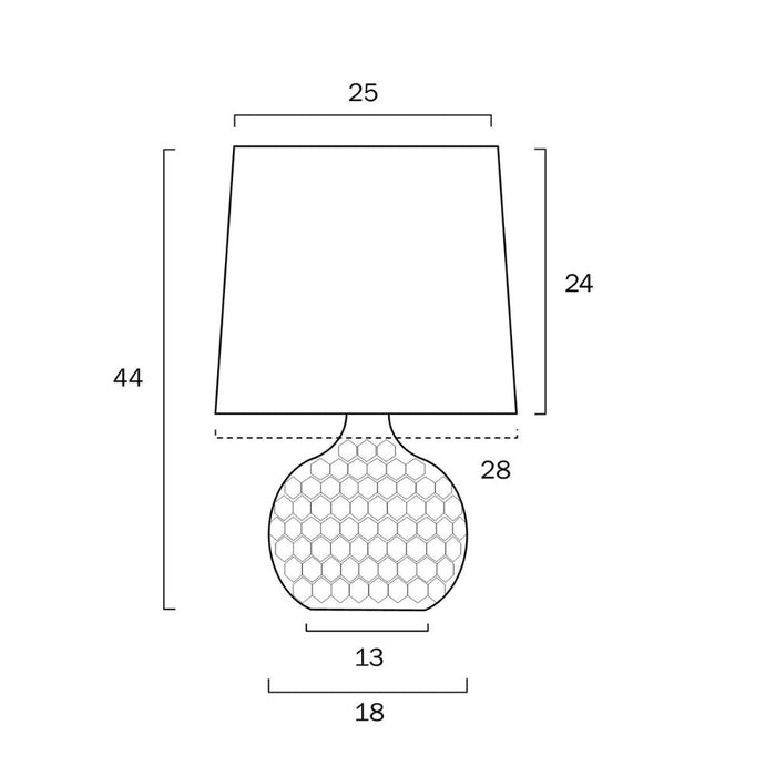 Telbix PAMELA - 25W Table Lamp Lamp Telbix, TABLE LAMPS, telbix-pamela-25w-table-lamp-lamp