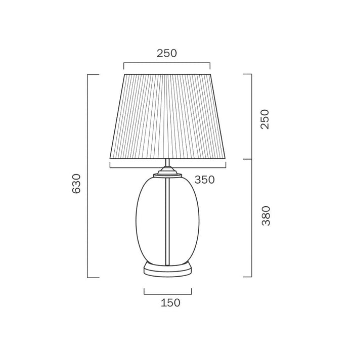 Telbix PERLA - 25W Table Lamp Telbix, TABLE LAMPS, telbix-perla-25w-table-lamp