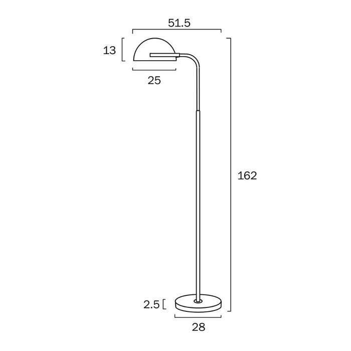 Telbix POLLARD - 25W Floor Lamp Telbix, TABLE LAMPS, telbix-pollard-25w-floor-lamp