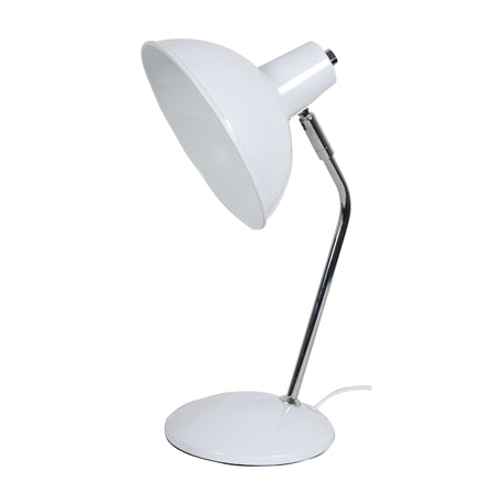 Thea Desk Lamp White and Chrome-TABLE AND FLOOR LAMPS-Oriel