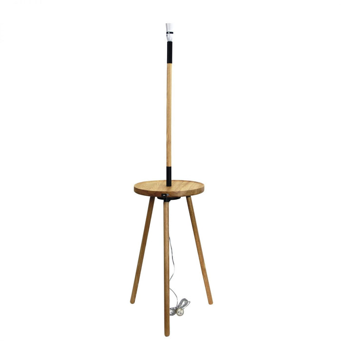 Toft 1 Light Floor Lamp Base with Table & USB Natural - OL93761NAT-Floor Lamps-Oriel Lighting