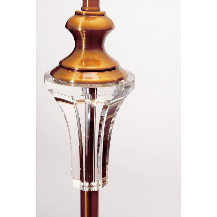 Vienna Crystal & Brass Floor Lamp with Fabric Shade - LL-27-0082-Floor Lamps-Lexi Lighting