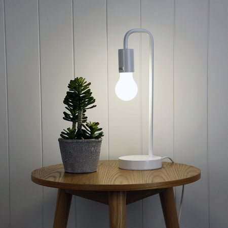 York Table Lamp White-TABLE AND FLOOR LAMPS-Oriel